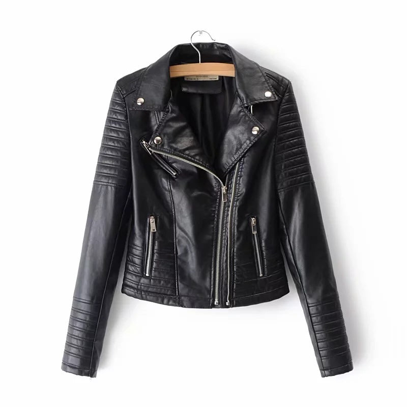 Women's Faux Leather Moto Jacket