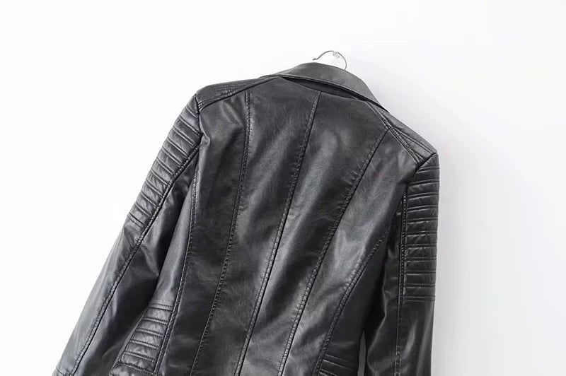 Women's Faux Leather Moto Jacket