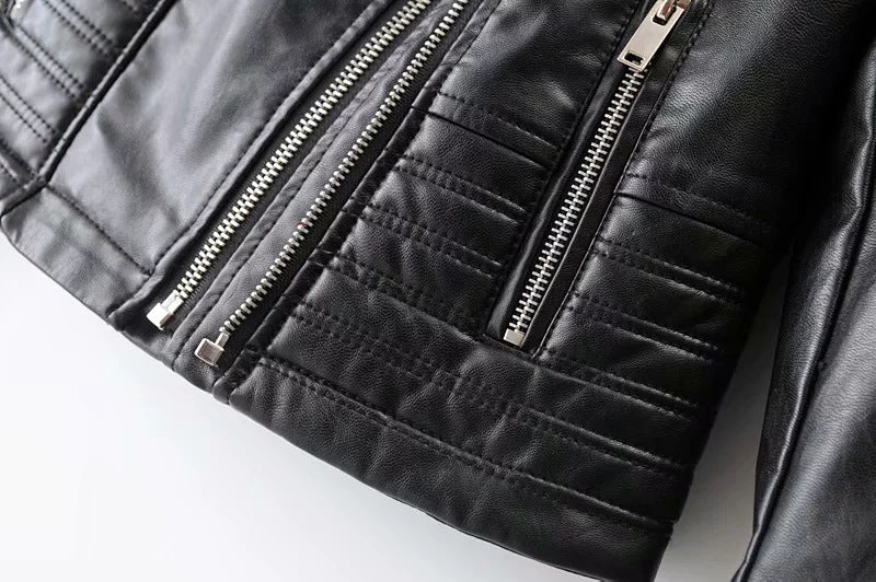 Women's Faux Leather Moto Jacket