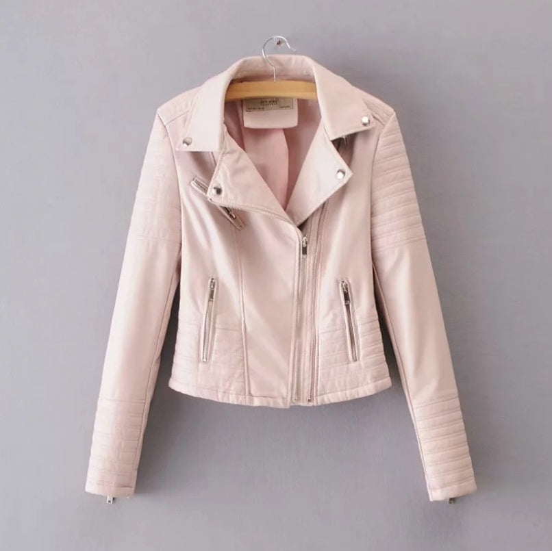 Women's Faux Leather Moto Jacket