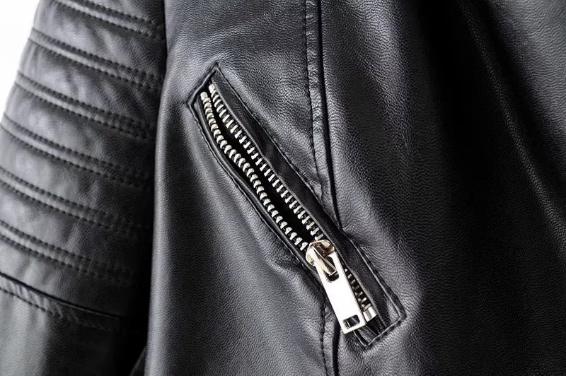 Women's Faux Leather Moto Jacket