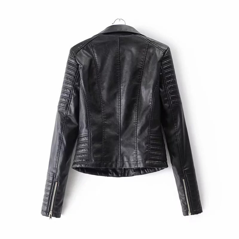 Women's Faux Leather Moto Jacket